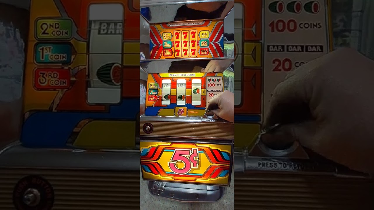 Bally 5 cent 1 arm bandit finally working!!