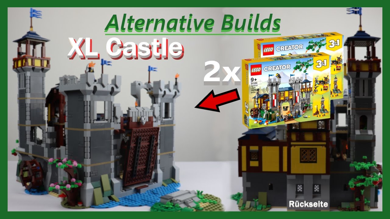 XL Castle: 2x Lego Creator 31120 Castle | Alternative Build / Multiple Build