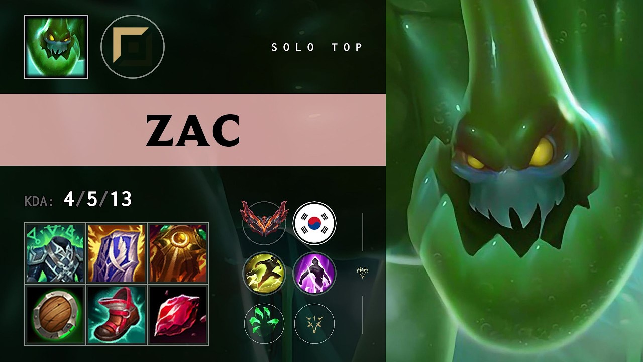 Zac Top vs Ambessa - KR Grandmaster Patch 26.12