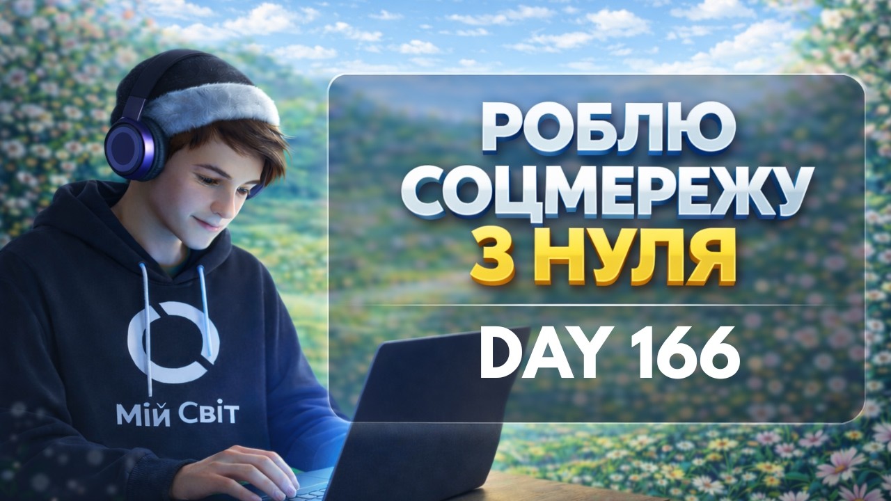 Day 166 ⚡ Розробка соцмережі з нуля Мій Світ Україна 🎄 Vibecoding + ChatGpt Plus + Codex CLI