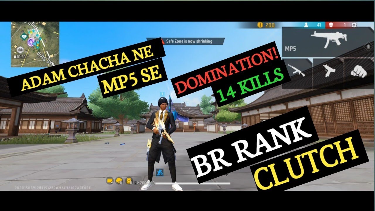 MP5 OP 🔥 Solo vs Squad 1v4 Clutch | BR Rank
