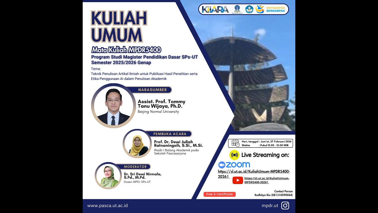 Kuliah Umum MPDR5400 : 