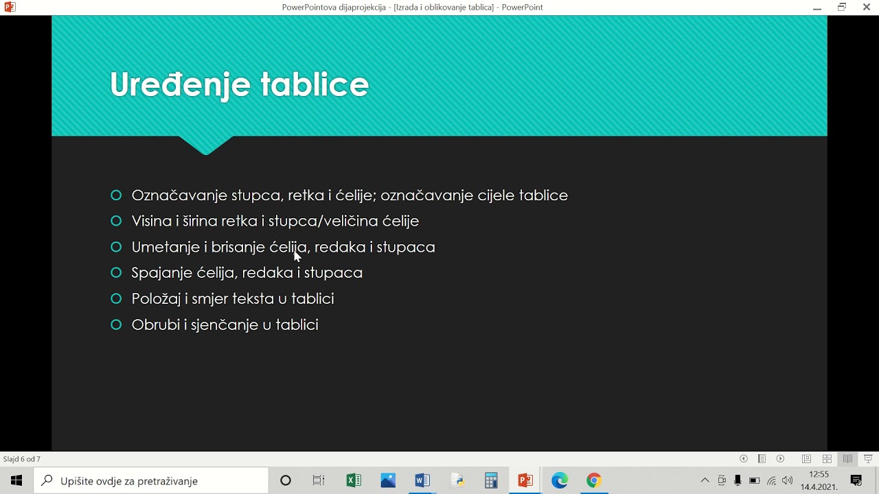 Izrada i oblikovanje tablica u Wordu