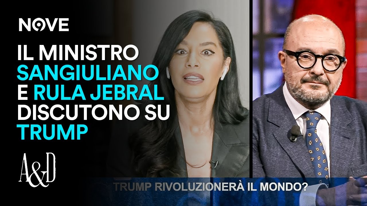Il Ministro Sangiuliano e Rula Jebral discutono su Trump | Accordi e Disaccordi