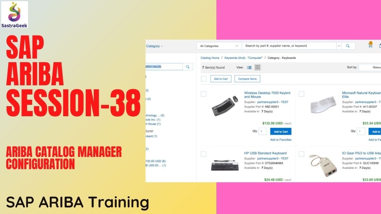 Сессия 38. Конфигурация SAP ARIBA Catalog Manager