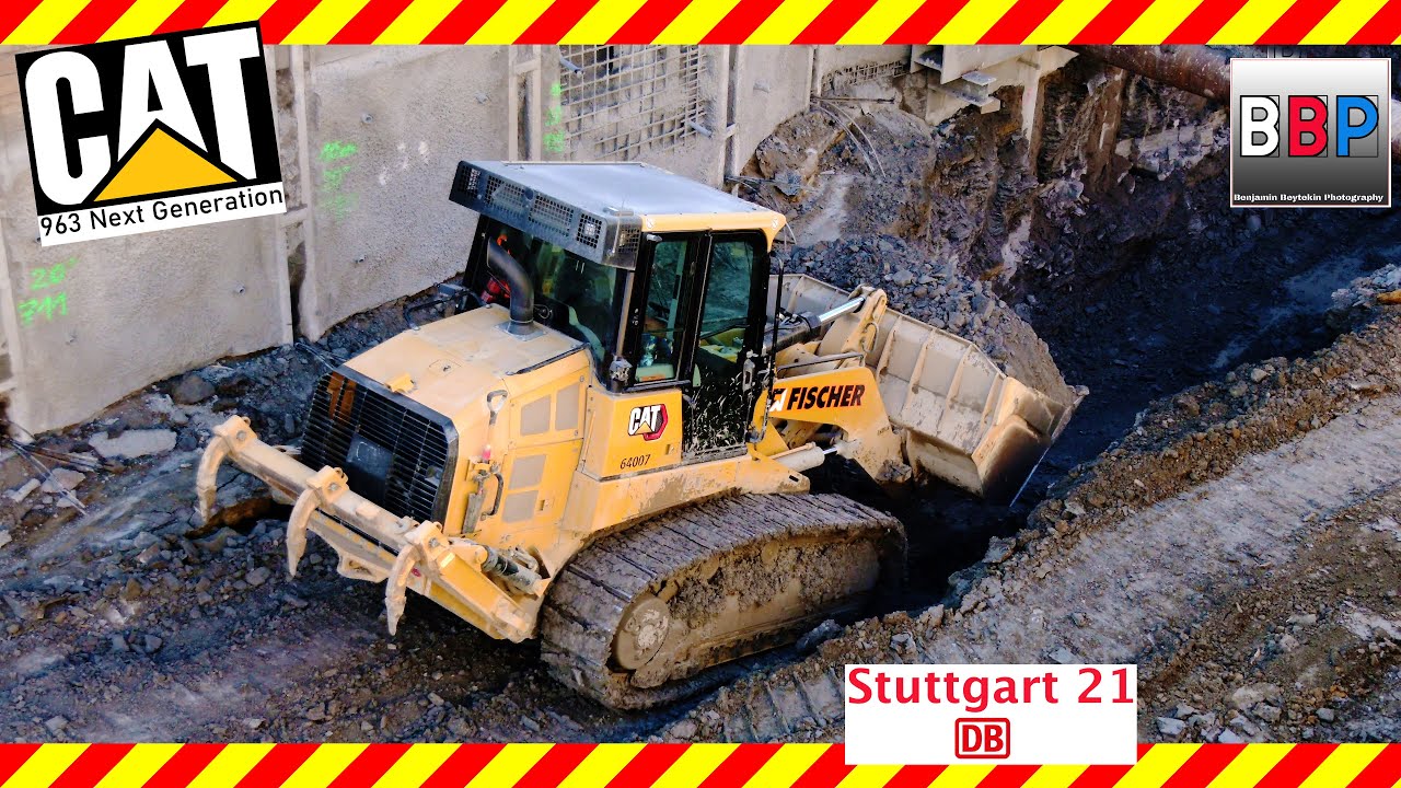 Stuttgart 21: Caterpillar 963 Next Generation, Tunnelbau, 09.11.2021.