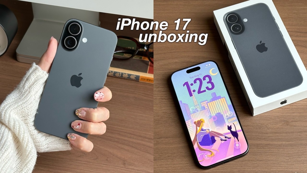 iPhone 17 unboxing + accessories | aesthetic, easy iOS 26 customization