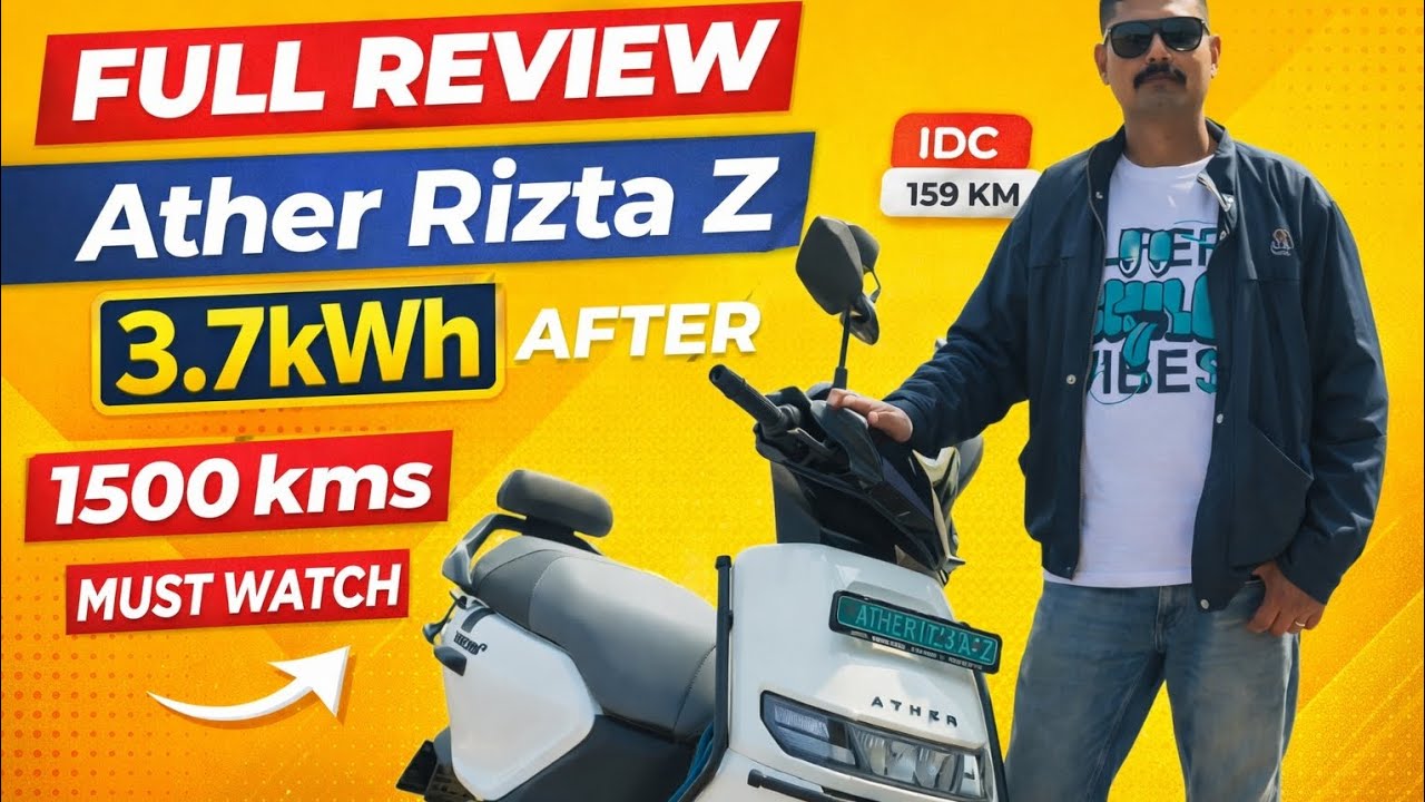 1500 KM Ather Rizta Z Review 😲 | Real Range, Charging & Problems Explained