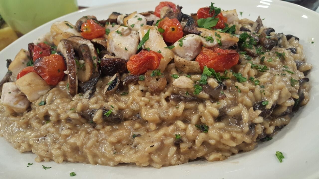 Risotto en 5 pasos, hongos y pollo