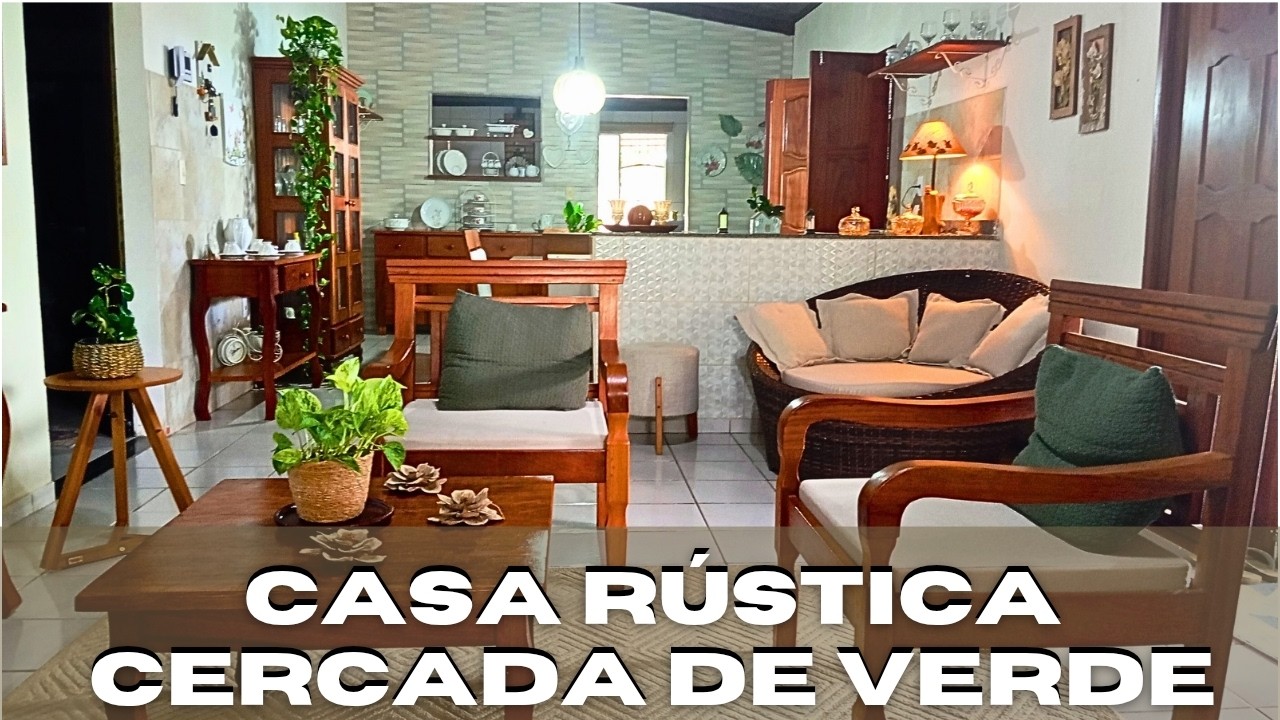 UM LAR CERCADO PELAS PLANTAS , UM REFÚGIO EM MEIO A NATUREZA -TOUR NUM LAR SIMPLES E CHEIO DE PAZ