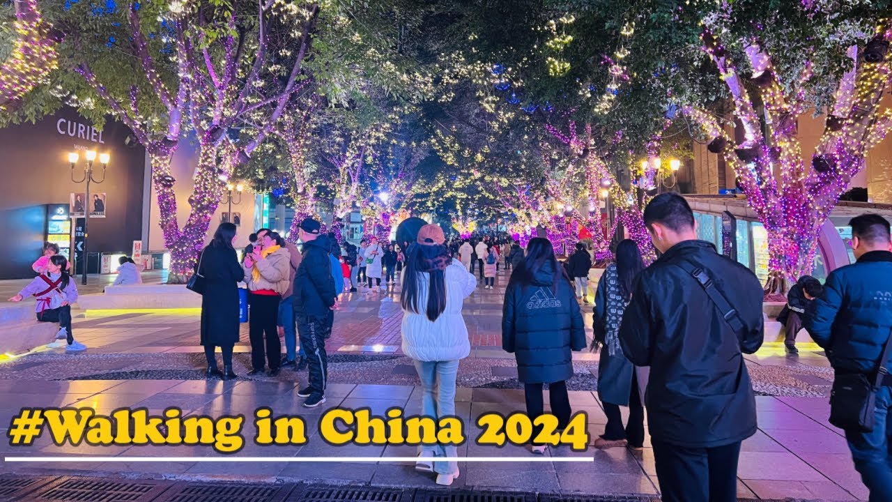 Follow my camera lens as we step into China|4K HDR|city walk|city ​​View|life in china|2024 walk