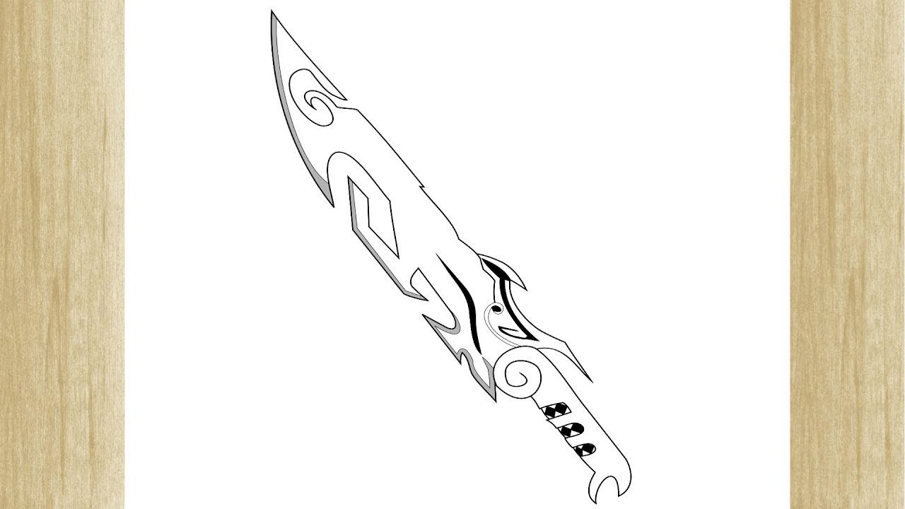 COMO DESENHAR UMA ESPADA #8