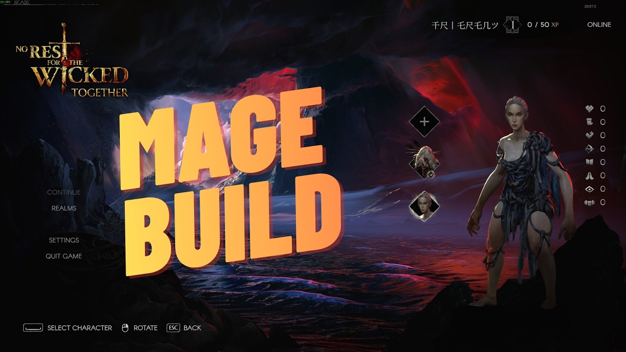 Trying a Mage Build in No Rest For the Wicked