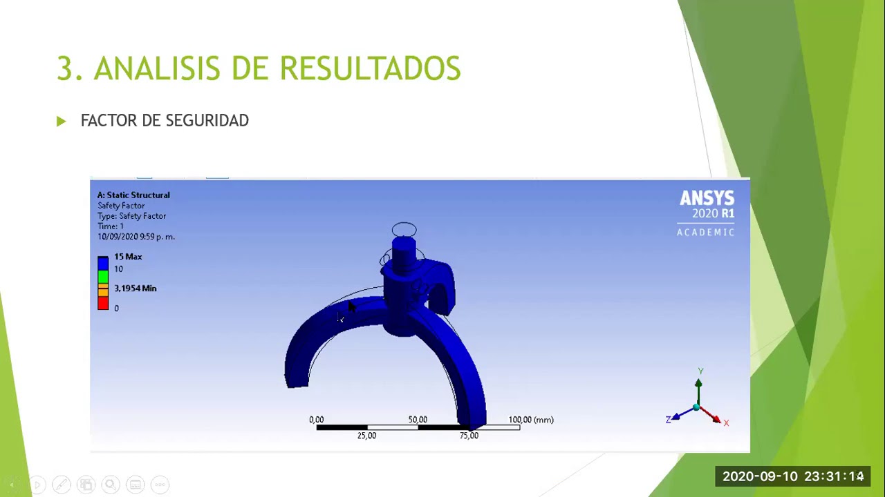 Estructura de trípode en ANSYS