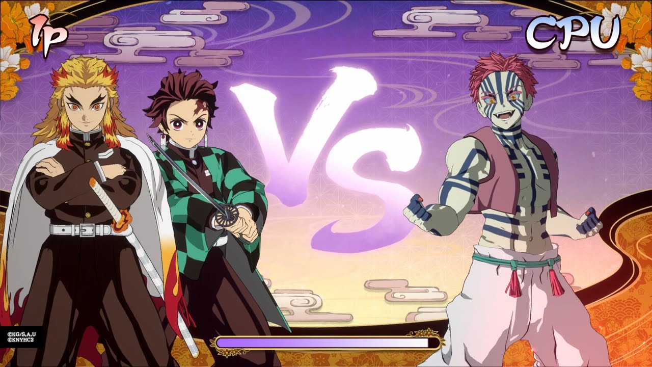 Rengoku & Tanjiro VS Akaza - Demon Slayer Hinokami Chronicles 2