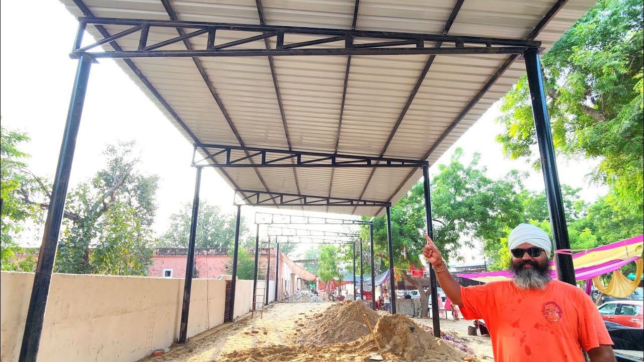 MS Metal Roofing Shed Total Cost With All Material and Labour Charge | Roof Truss Making Idea 2023