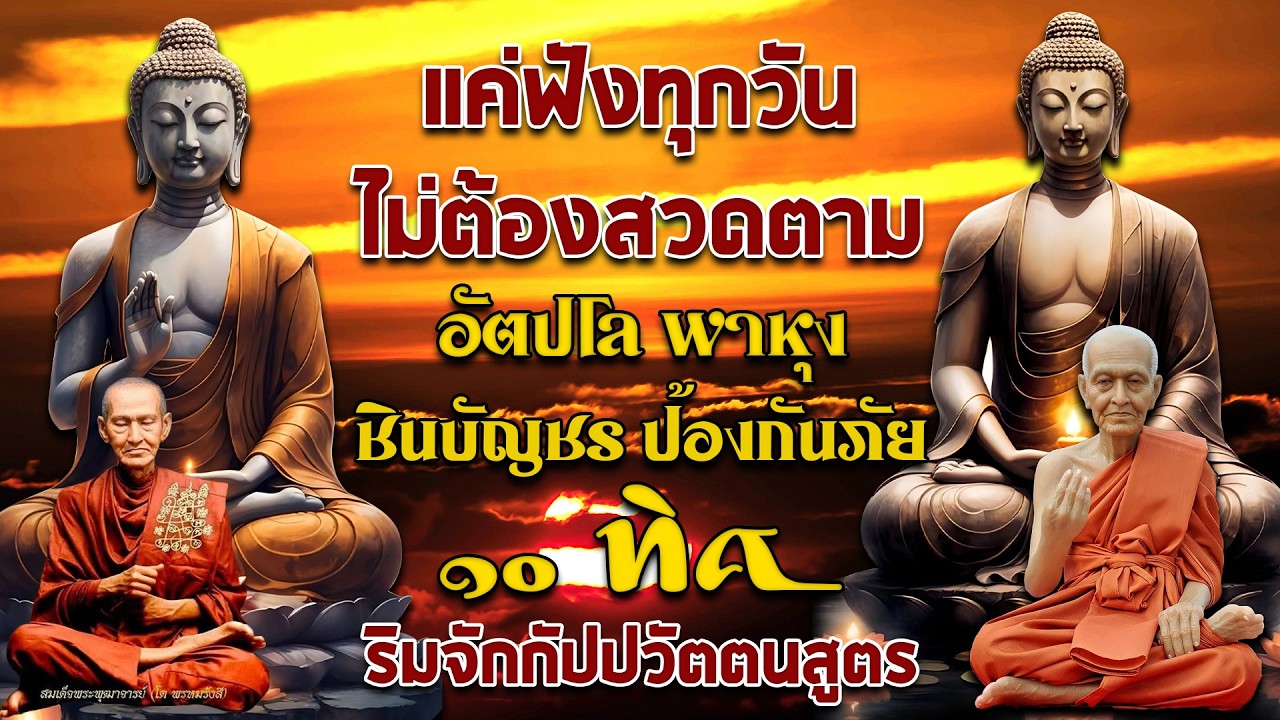 อิติปิโส พาหุง ชินบัญชร ป้องกันภัย ๑๐ ทิศ 🙏 มหาเมตตาใหญ่ ยอดพระกัณฑ์ไตรปิฎก ธัมจักกัปปวัตตนสูตร สาธุ