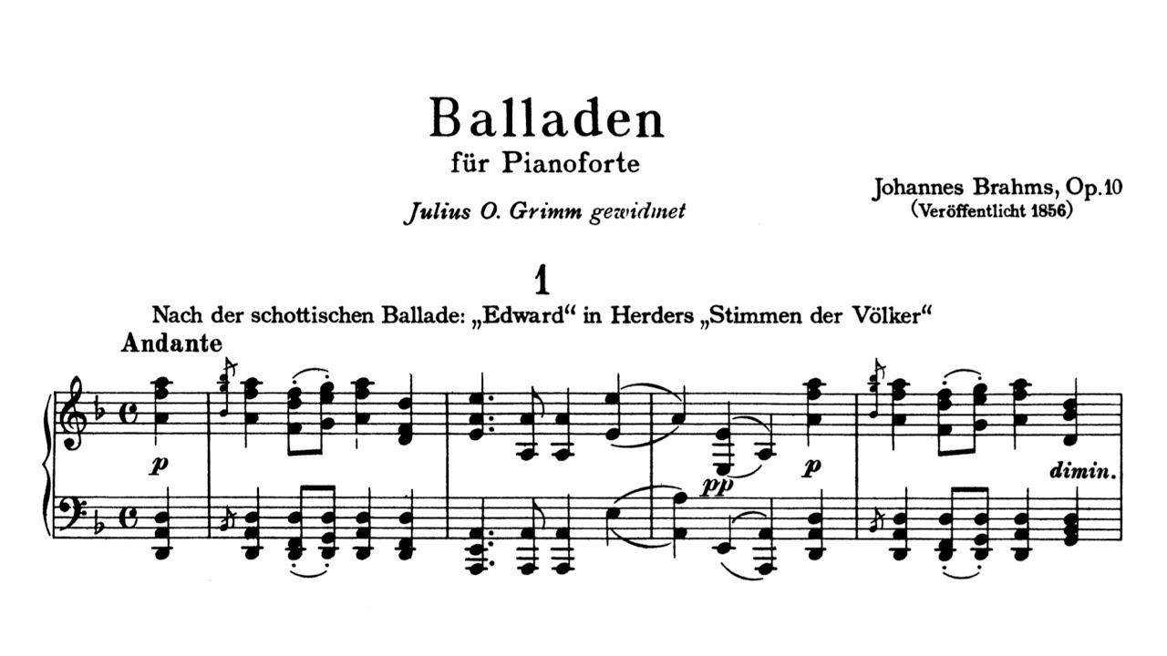 Brahms: 4 Ballades, Op.10 (Zimerman)