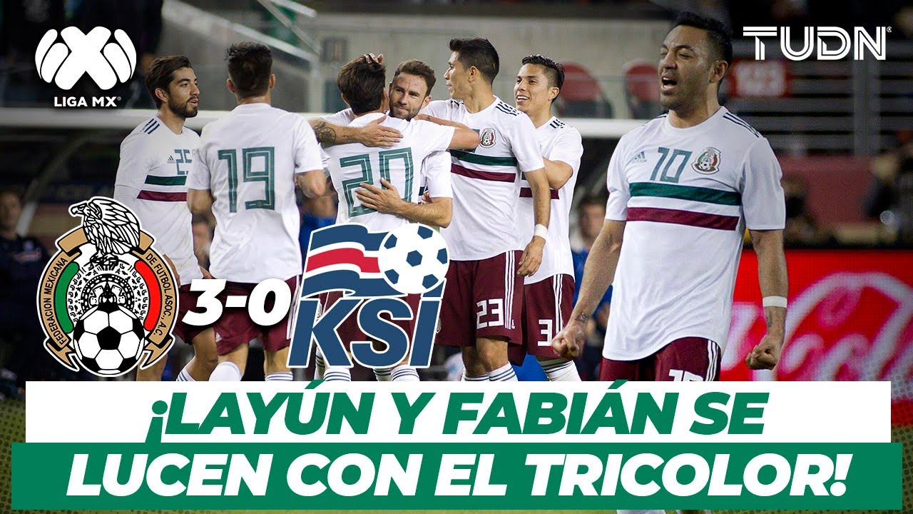 &iexcl;NOCHE M&Aacute;GICA! El doblete de Lay&uacute;n y un GOLAZO de Marco Fabian | Mexico 3-0 Islandia - 2018 | TUDN