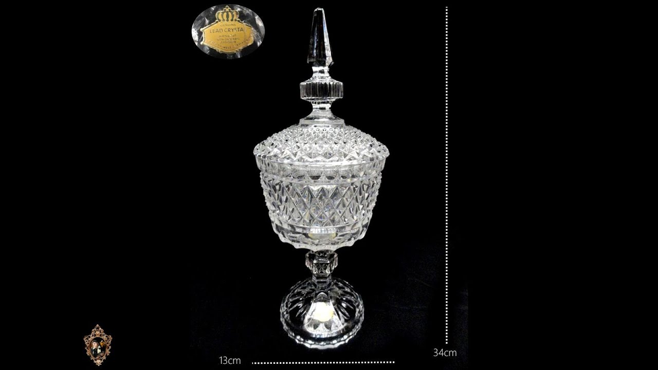 ANTIQUIDADE MAGNIFICA BOMBONIERI EM CRISTAL ALEM&Atilde;O VERDADEIRAMENTE FEITO A M&Atilde;O