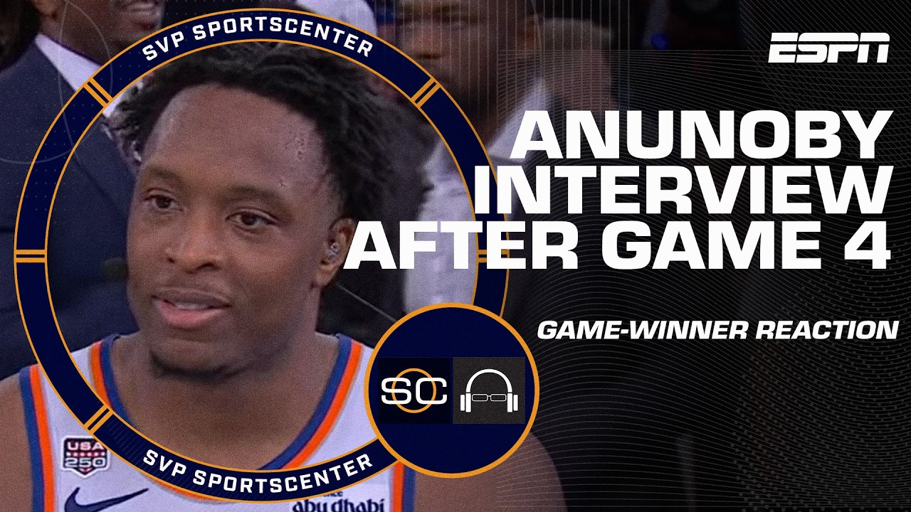 OG Anunoby's reaction to NBA Finals Game 4 WINNER & Knicks' HISTORIC 29-point comeback | SC with SVP