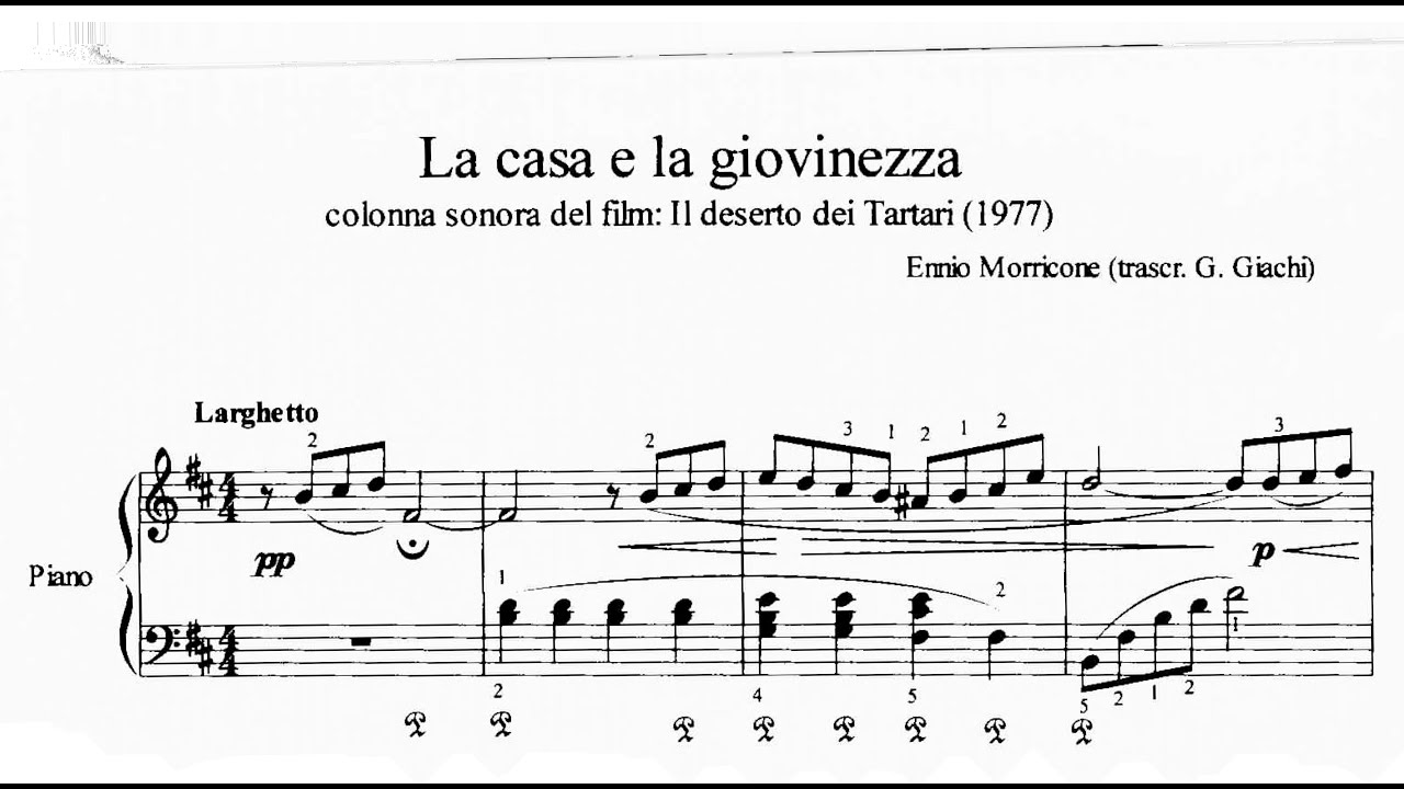 Ennio Morricone: La casa e la giovinezza [Arr. G. Giachi]