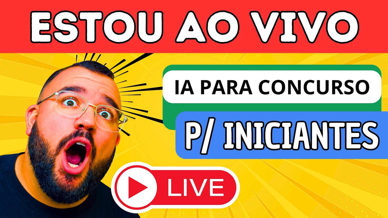 LIVE: Como Estudar para Concurso com Inteligência Artificial (Passo a Passo Prático)