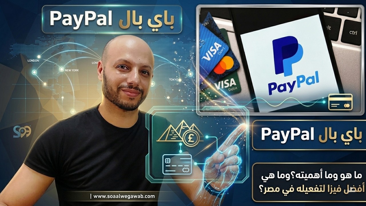 باي بال PayPal ما هو وما أهميته ؟ وما هي أفضل فيزا لتفعيله في مصر ؟ 💰👉💳