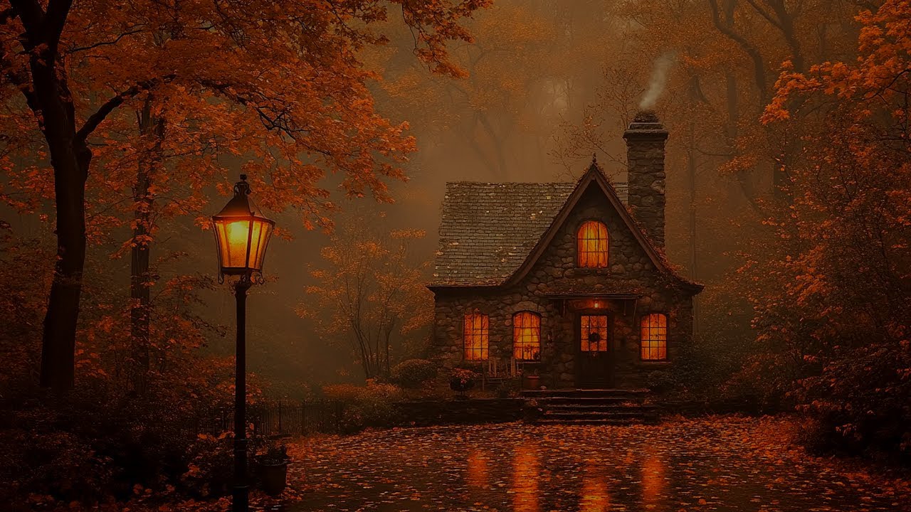Lonely Autumn Cabin in the Woods | Dark Classical Ambience | Dark Academia for Quiet Reflection