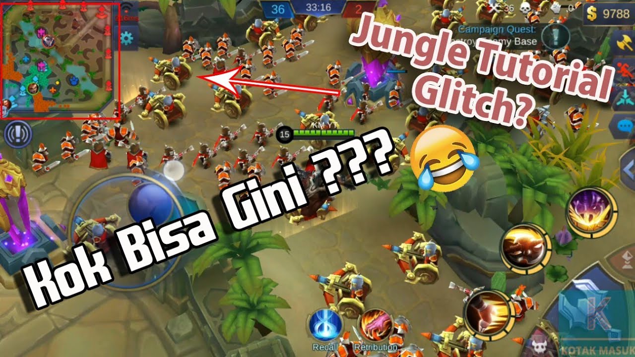 Main Jungle Tutorial Minionnya Banyak Banget!!! | Mobile Legends Glitch