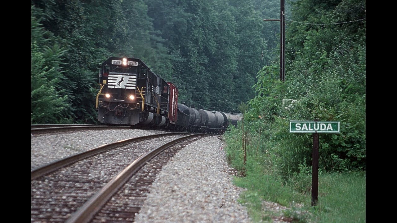 NORFOLK SOUTHERN TRAINS on SALUDA GRADE, MELROSE to SALUDA, NC 1992-1993