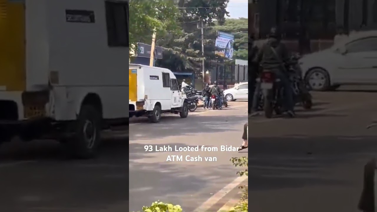 93 lakh Rupees Looted from Bidar SBI ATM Cash Van... #bidar #karnataka
