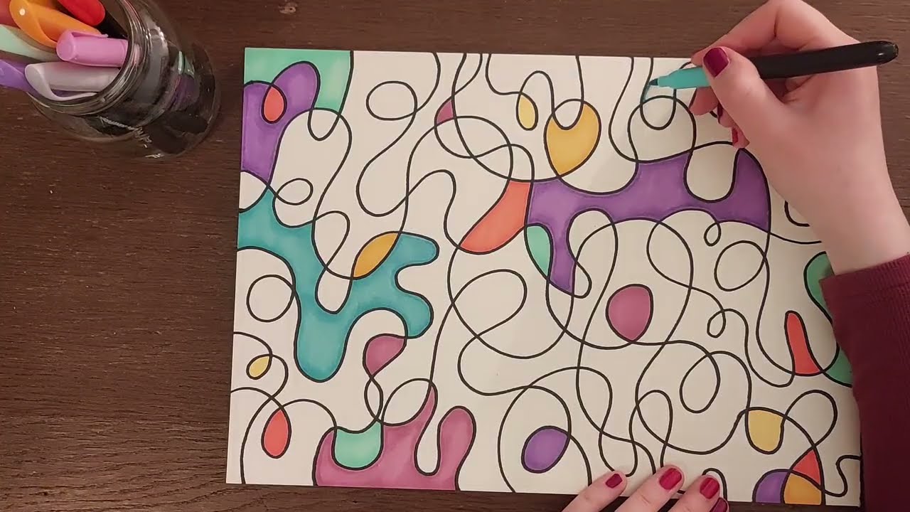 Relaxing drawing ASMR (marker sounds, no talking) #asmr #relaxing #sleep