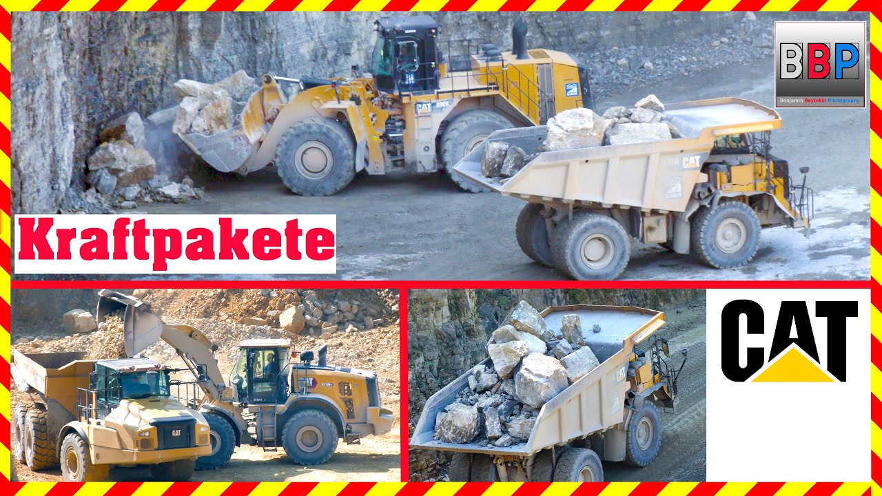CAT 990K, 972M XE, 745, 775G,... Steinbruch, Germany, 2024. #caterpillar #loader