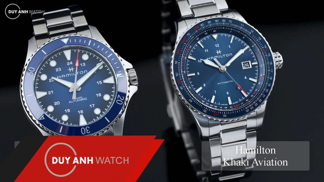 Review Hamilton Khaki Aviation Converter Auto H76645140 Và Hamilton Khaki Navy Scuba H82505140