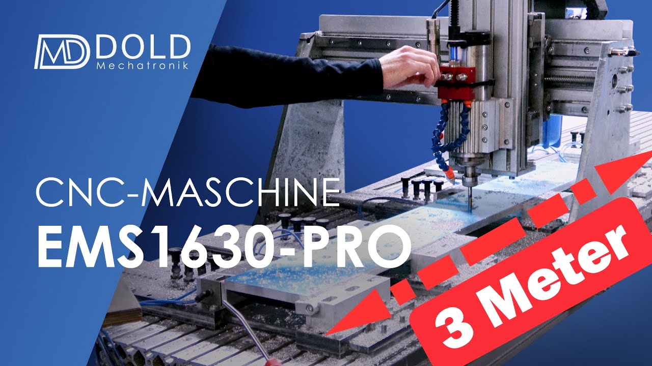 3 Meter CNC-Maschine im Einsatz – EMS1630-Pro fräst Aluminium