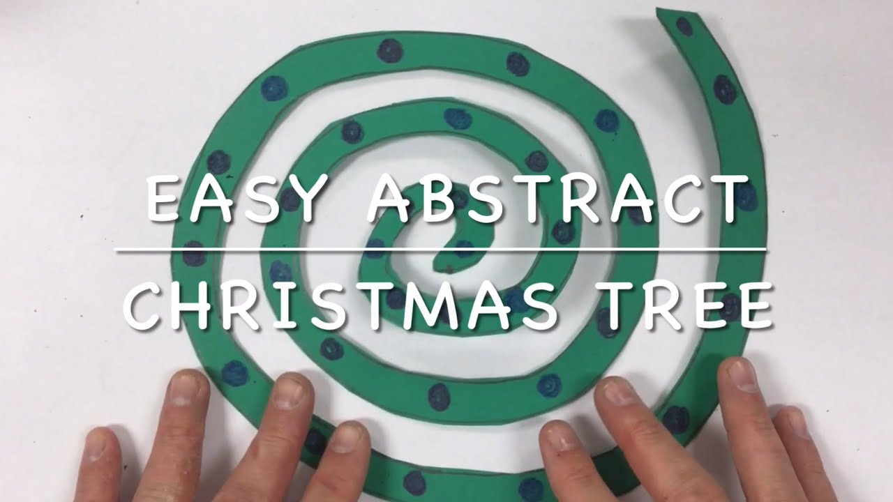 Easy Abstract Christmas Tree (Christmas Twirl): Social Studies/Art Integration