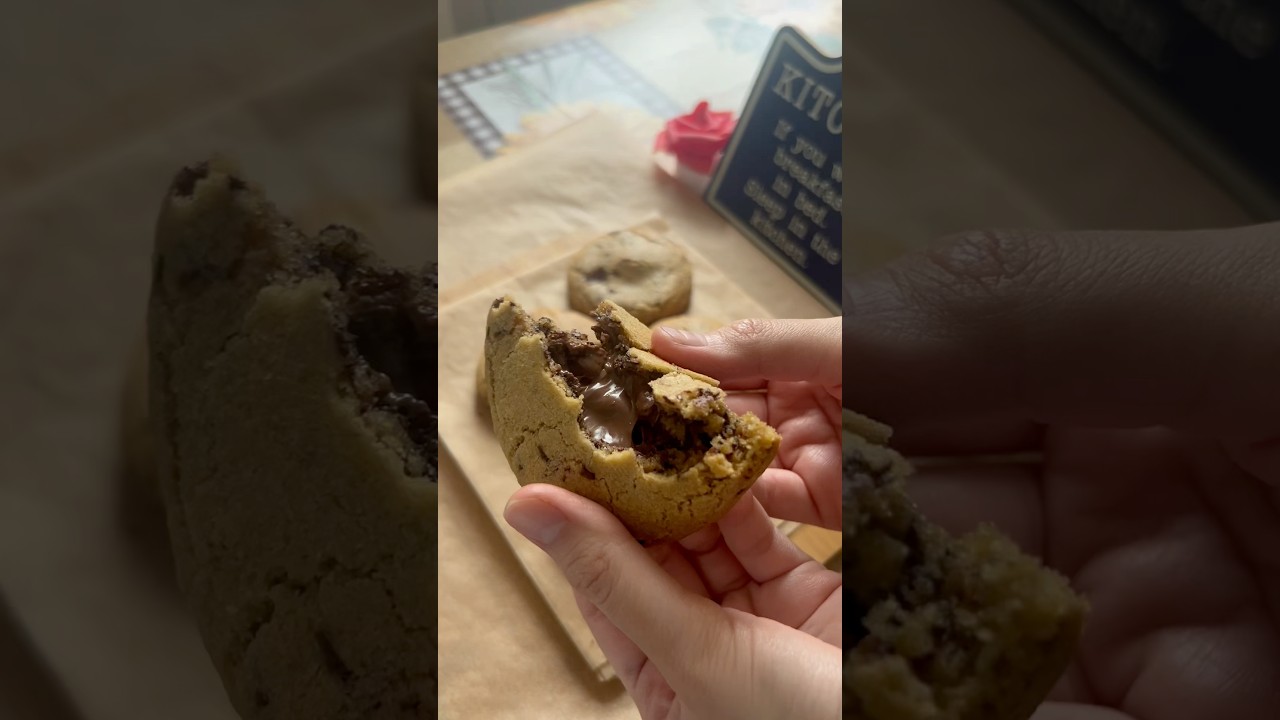 Yummiest Chocolate Filled Cookies! Must try out! #shorts #cooking #food #fyp #youtubeshorts #asmr