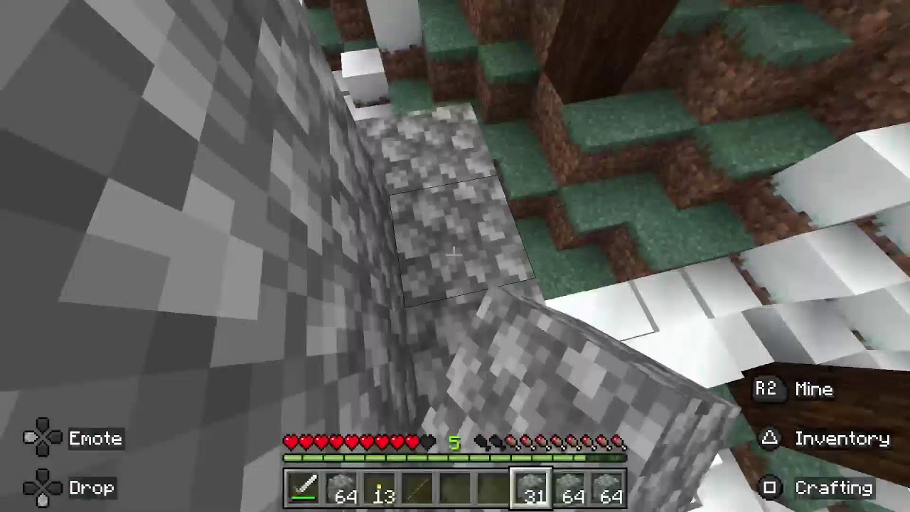 🟣 Clearing Entire Area to Build a Snow Village ☃️ 🌨️ Minecraft PS5 - Silent Survival Part 8