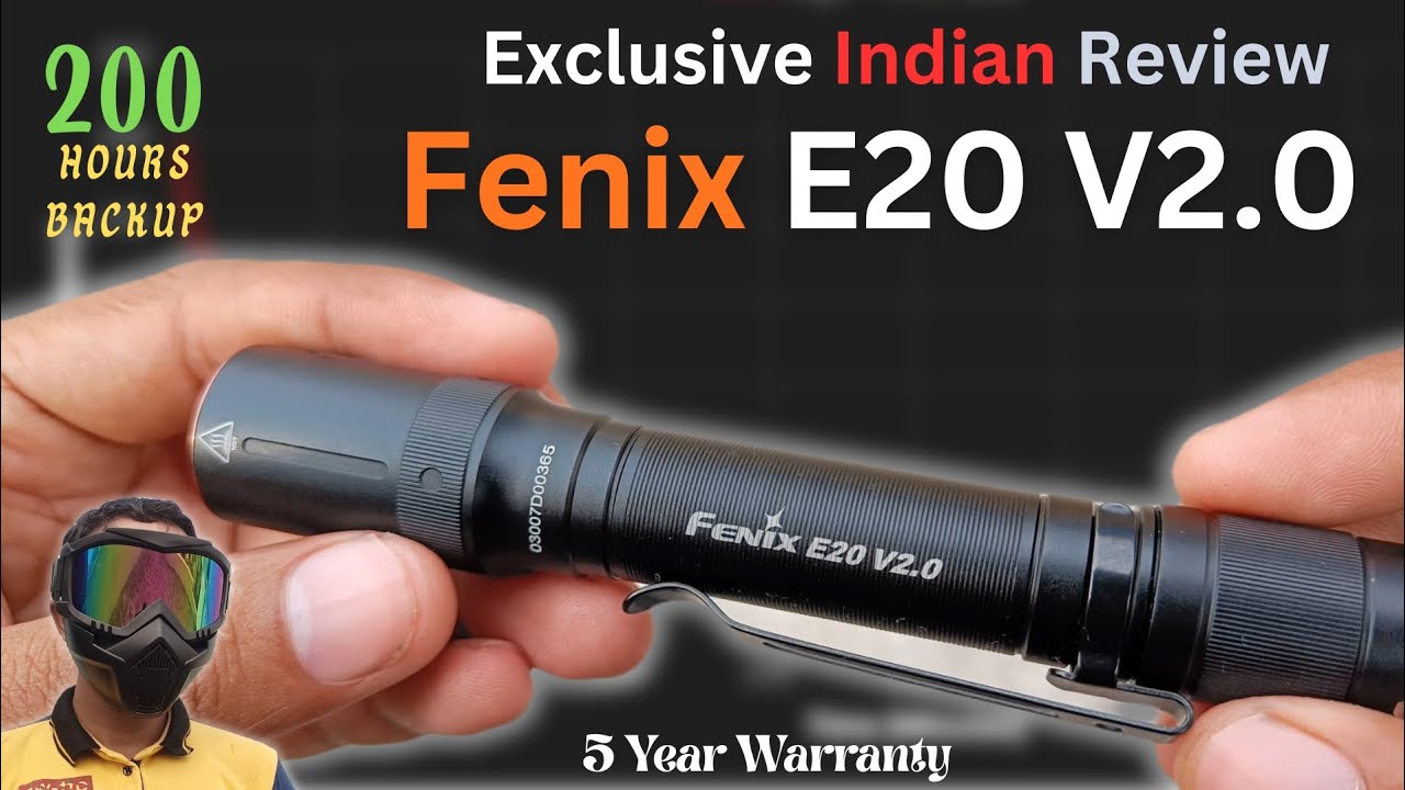 Best EDC Flashlight | Fenix E20 V2.0 Review | 200 hour backup & 5 Year Warranty 