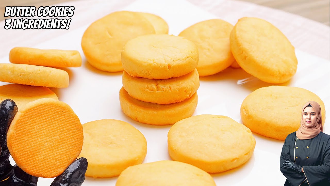 3 ingredient Butter Cookies | Melt In Your Mouth | Quick & Easy Eggless Recipe