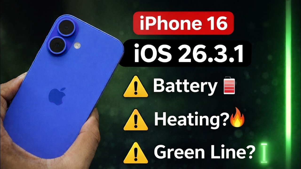 (Malayalam)iPhone 16 iOS 26.3.1 Update – Battery 🔋 Heating 🔥 Green Line Issue? Honest Review