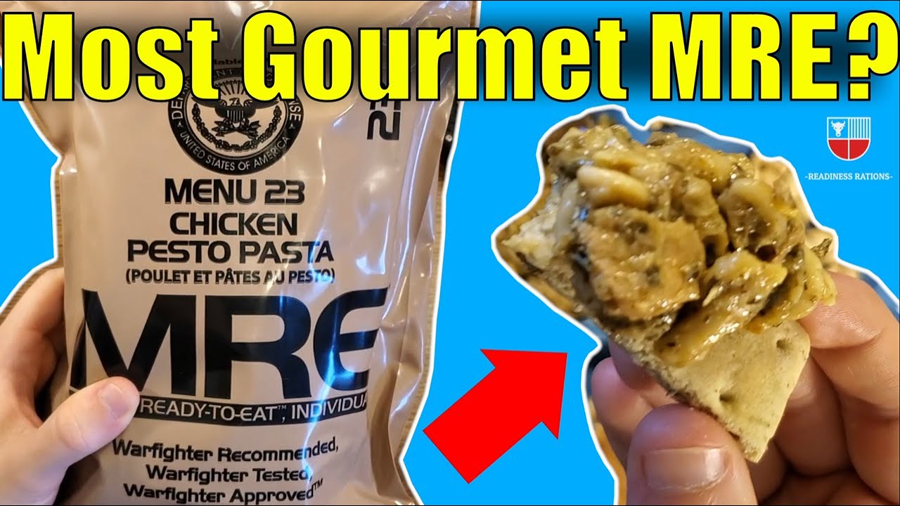 Fancy Ingredient MRE? Chicken Pesto Pasta TASTE TEST | Menu 23 US Military Meal Ready To Eat Review