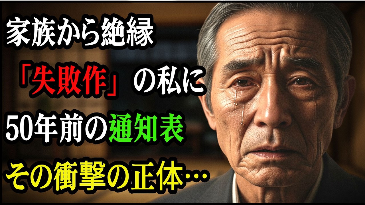 【実話】家族に絶縁され人生を諦めた夜、50年前の「落第通知表」이 私に届いた衝撃の理由