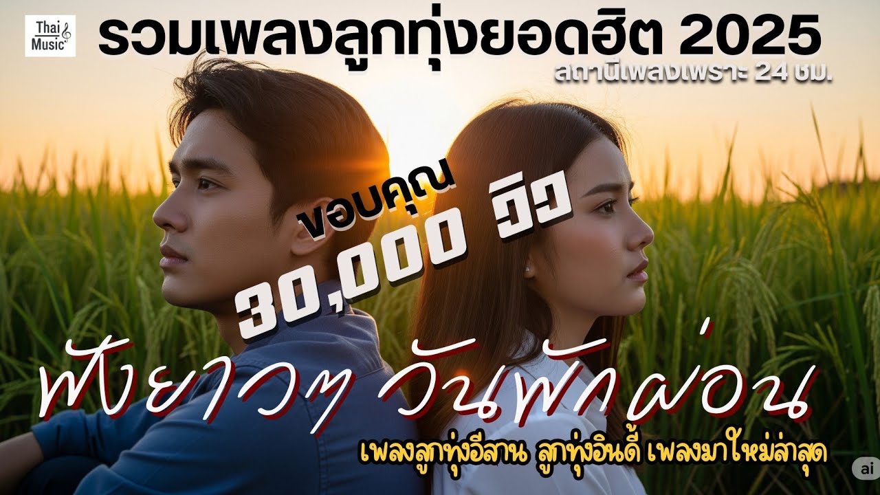 รวมเพลงลูกทุ่งเพราะๆ  ฟังยาวๆ ต่อเนื่อง ฟังได้ทั้งวัน [รวมเพลงลูกทุ่ง] - ลูกทุ่งอีสาน ลูกทุ่งอินดี้