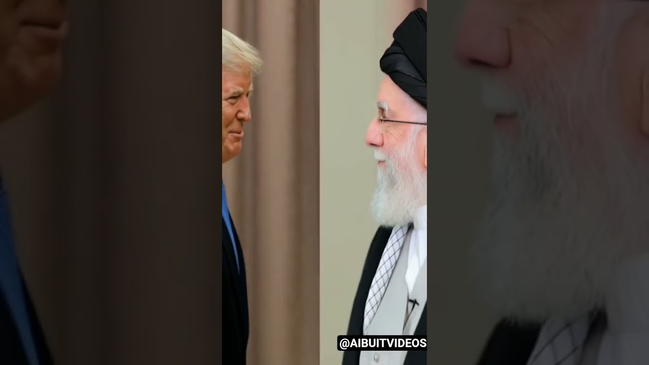 Donald Trump and Ali Khamenei meeting.