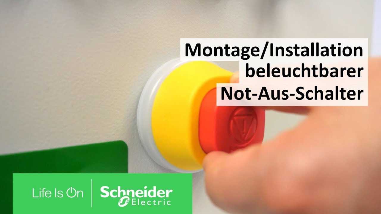 Harmony - Beleuchtbarer Not-Aus-Schalter - Montage/Installation | Schneider Electric