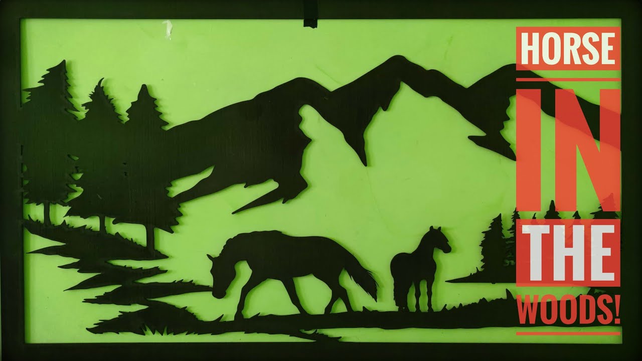 Wall art laser cut! Horse🏇 in the woods!