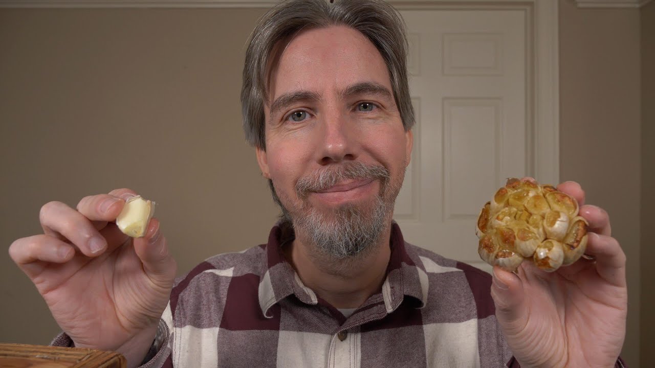 Eating Raw & Roasted Garlic | ASMR