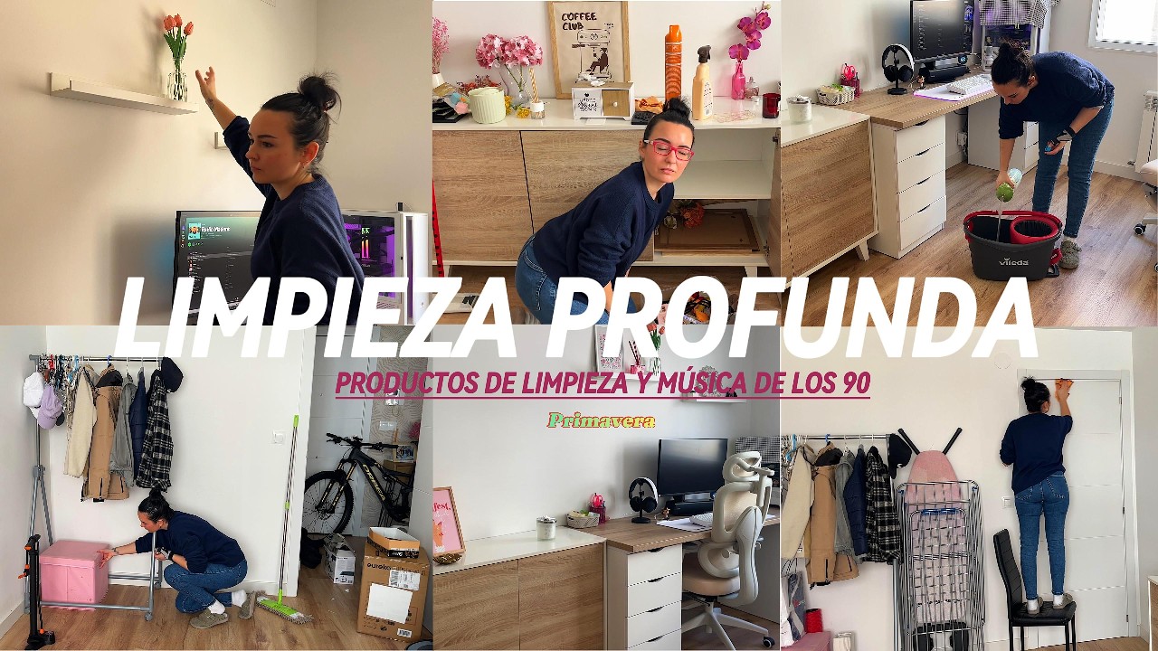 🧽LIMPIEZA PROFUNDA de mi habitación multiusos + música 90’s para motivarte 🎶 | Gracias por los 2.000